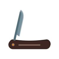 Straight Razor I Flat Multicolor Icon vector