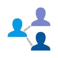 Connected Users I Flat Multicolor Icon vector