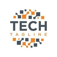 Technology Logo Design Vector Template