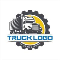 Ilustración de vector de logotipo de camión