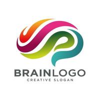 plantilla de vector de diseño de logotipo de cerebro