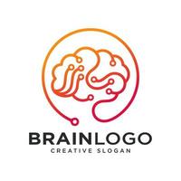 Brain Logo Design Vector Template