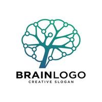 plantilla de vector de diseño de logotipo de cerebro