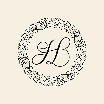 Floral Heraldic Luxury Logo vector template. vector illustration