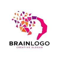 plantilla de vector de diseño de logotipo de cerebro