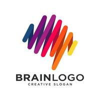 plantilla de vector de diseño de logotipo de cerebro