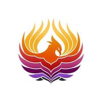 Modern Flaming Phoenix Logo designs template vector illustration