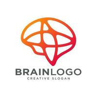 Brain Logo Design Vector Template