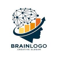 plantilla de vector de diseño de logotipo de cerebro