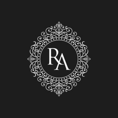 Floral Heraldic Luxury circle Logo template in vector for Restaurant, Royalty, Boutique, Cafe, Hotel, Jewelry, Fashion and other vector illustration