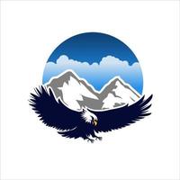 la plantilla del logotipo del águila voladora. ilustración vectorial vector