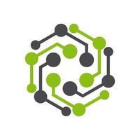 Modern Hexagon Technology Logo Design Vector Template