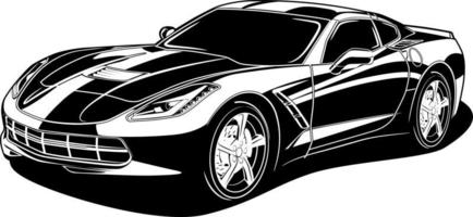 ilustración de vector de coche de vista en perspectiva para diseño conceptual