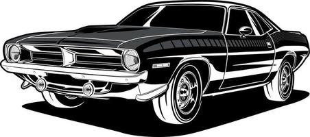 car classic silhouette classic car black and white 3559354 Vector