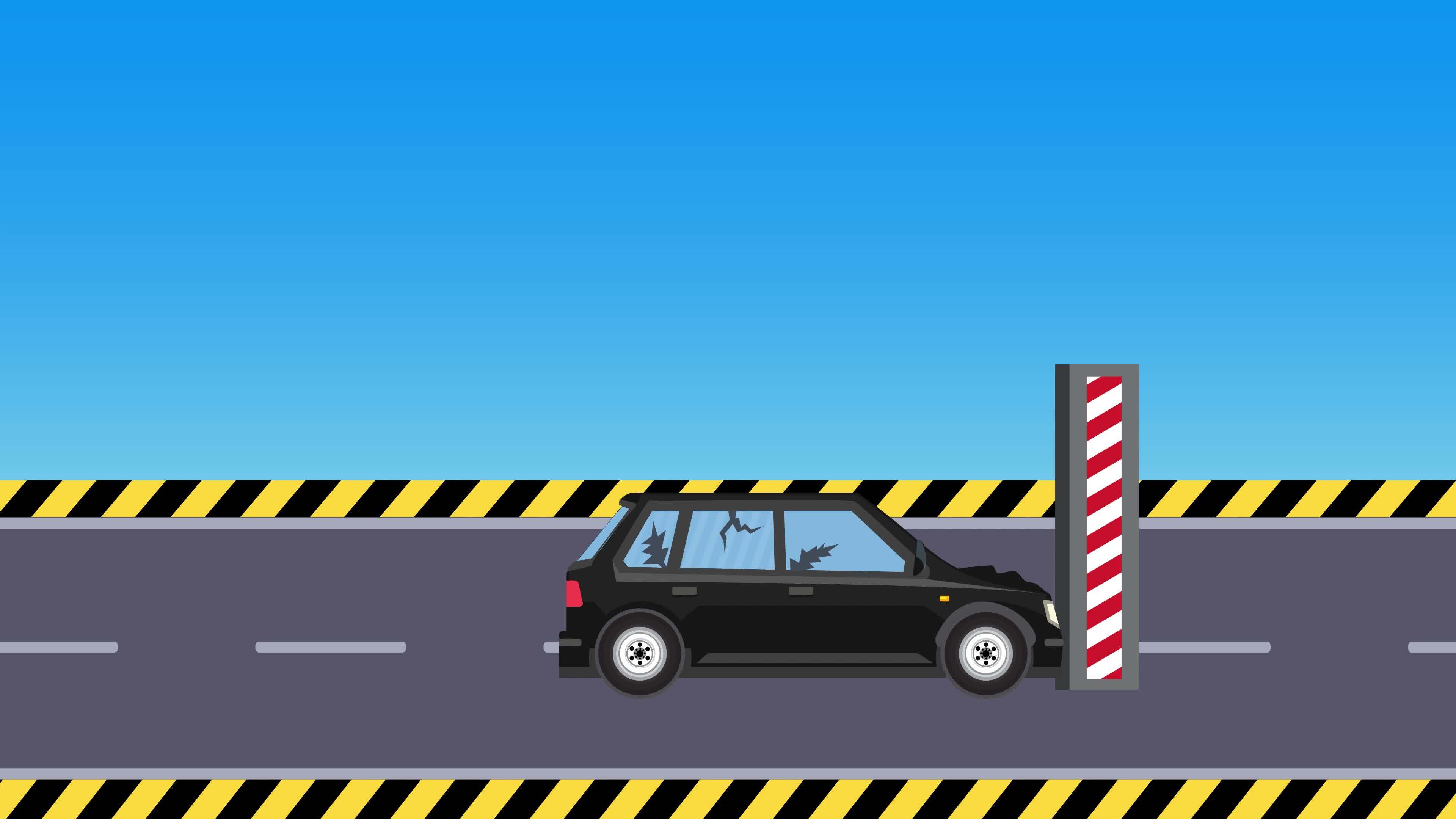 Car Accident Animation Stock Video Footage for Free Download