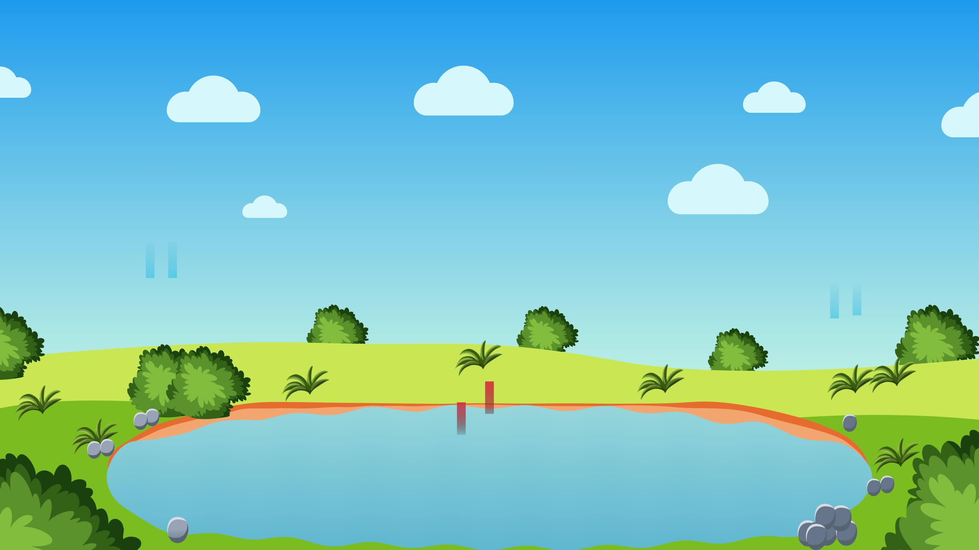 Pond Animation Stock Video Footage for Free Download