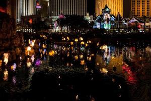 Las Vegas, Nevada, USA, 2010. Volcanic Flames at the Mirage Hotel in Las Vegas photo