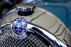 Goodwood, West Sussex, UK, 2012. Badge Grille and Radiator Cap on Lorraine-Dietrich Car photo