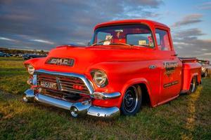 Goodwood, West Sussex, UK, 2012. Old American Pickup Truck Parked at Goodwood photo