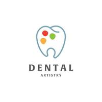 logotipo de arte dental vector