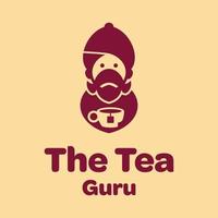 el logotipo del gurú del té vector