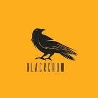logotipo de cuervo negro vector