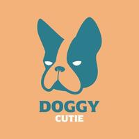 Dog Head Retro Logo vector