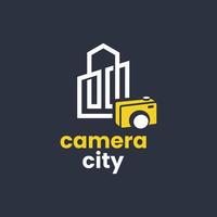 logotipo de la cámara de la ciudad vector