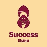 logotipo del gurú del éxito vector