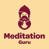 meditation guru logo vector