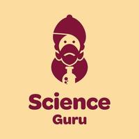 logotipo de gurú de la ciencia vector