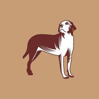 Dog Retro Logo vector