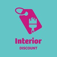 Interior Discount Log vector