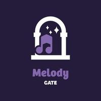 logotipo de la puerta de la melodía vector