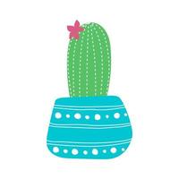 boceto de cactus dibujado a mano para pegatinas, estampados, diseño y decoración. ilustración plana vectorial vector