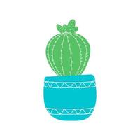 Hand drawn cacti  sketch set for stickers, prints, design and decor. Vector flat illustration