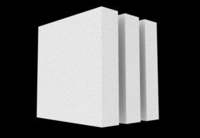 Styrofoam Sheats Stacked on white backkground - 3d illustration photo