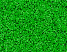 PVC Plastic granules Background Polymer Green plastic beads resin polymer pallet plastic resin 3d illustration photo