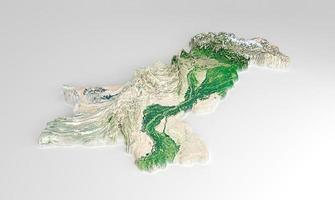 Map Pakistan - 3D Illustration photo