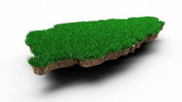 Saint Lucia Map Grass and ground Map texture 3d illustration photo