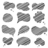 Empty speech bubble big set. Online chat clouds vector isolated on white background. Infographic elements for your design. Stock Vector Illustration