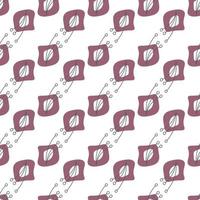 Seamless pattern with leaves and abstract shapes. Abstract Minimalistic Art. Cute kids nursery repeat background. Design in boho style for printing on textile or paper. vector