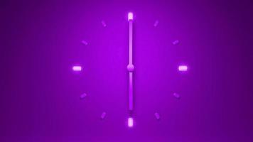 Backlit purple clock time 3D illustration 3D rendering subtle photo