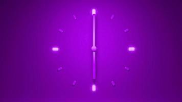 Backlit purple clock time 3D illustration 3D rendering subtle photo