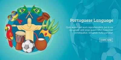 brasil banner horizontal, estilo de dibujos animados