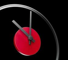 Minimal clock 10 O clock black and white 3d illustration photo