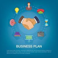 Business strategy plan concept, cartoon style vector