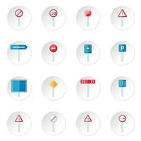 Road signs icons set