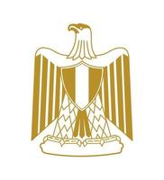 Gold Eagle bird, animal Logo Emblem Illustration. vector