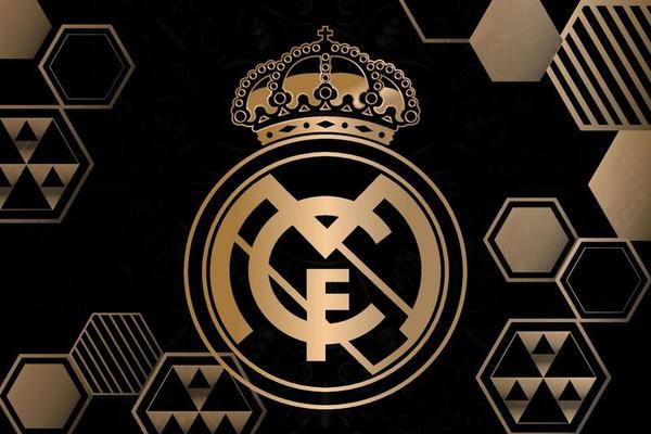 Madrid Logo, football Club Crest, emblem On a black and gold Background  8252911 Vector Art at Vecteezy